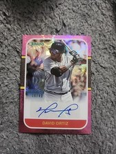 2021 Panini Donruss David Ortiz 1987 Retro Pink Fireworks Autograph #16/49