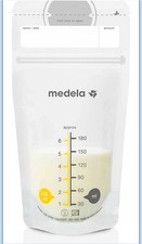 Medela Easy Pour Breastmilk Storage Bags 200 Count 7oz/210ml Disposable, Leak...