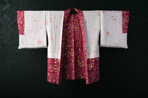 Vintage Japanischer Kimono Seide Antik HAORI Jacke Morgenmantel Kleid gefärbt/KIN27/440 - Bild 7 von 10