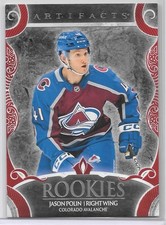 JASON POLIN 2024-25 UD ART. RUBY ROOK. SP RC/# 328/399/AVALANCHE