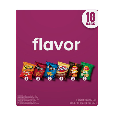 Frito Lay Flavor Mix Chips Variety Pack, 1 oz, 18 Count