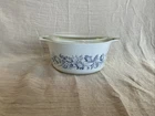 Pyrex Colonial Mist Blue White  Casserole Baking Dish 474-B 1.5Qt With Lid