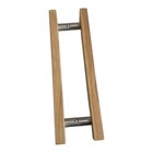 15.75” Wood Double-Sided Barn Door Handle Set, Modern H-Style