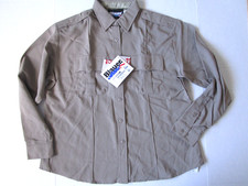 NEW 44 REGULAR BLAUER WOMENS LONG SLEEVE WOOL BLEND SHIRT 8450W SILVER TAN 44
