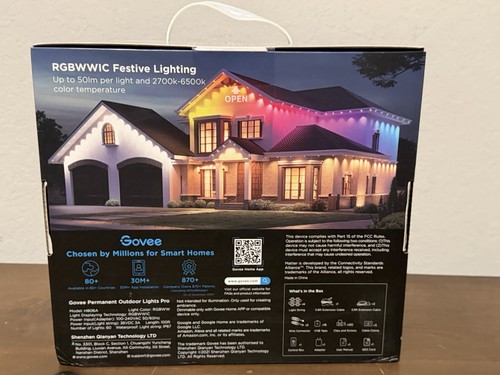 Govee Permanent Outdoor Lights Pro 100FT  Model H806A  WHITE. NEW - Picture 2 of 3