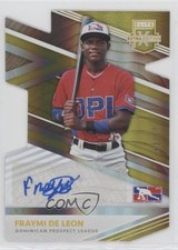 2020 Elite Extra Edition Status Gold Die-Cut Signatures /10 Fraymi De Leon Auto