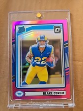 2024 Panini Donruss - Rated Rookie Blake Corum #322 Optic Preview Pink Prizm...