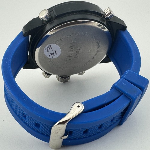 Synrge Quartz Watch Men Triple Time Zones Black Blue Japan Analog New Battery - Picture 5 of 6