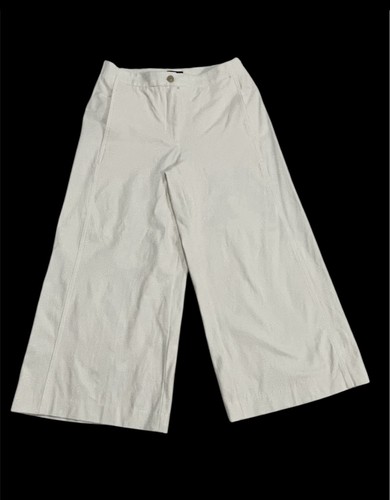 Ann Taylor Weekend Collection Ankle Hose weites Bein Größe 4 hoher Bund weiß - Bild 3 von 12