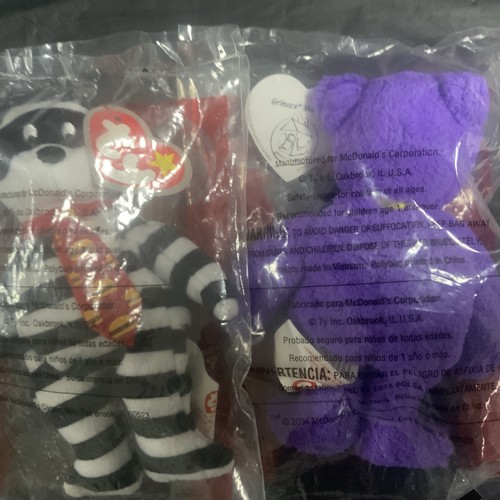 Set 12 Vintage McDonald Happy Meal BEARS TY Teenie Beanie Babies 2004 NEW SEALED - Picture 7 of 11