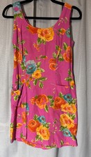 Vtg 90s Moda Intl Victorias Secret Floral Dress Small Made in USA Mini