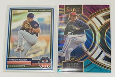 Hurston Waldrep 2 Card Lot - Select Prizm Rookie Stars & Stripes Baseball Braves