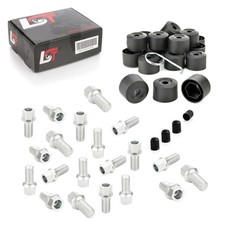 20x Radschrauben Set mit Kappen Kugelbund M14x1,5x27 für VW GOLF 3 4 5 6 7 PLUS