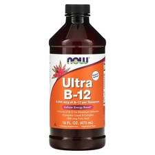 Now Foods Ultra B-12 5 000 mcg 16 fl oz 473 ml , Kosher,