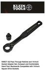 🆕 KLEIN TOOLS KNECT S PASS-THROUGH & 1/4" SOCKET ADAPTER (SET) 2 PCs~ 65301ADP