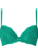 Image of Ann Summers Sexy Lace Padded Plunge Green 36DD BNWT Freepost