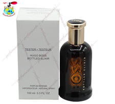 HUGO BOSS BOTTLED ELIXIR 3.4/3.3 OZ PARFUM INTENSE SPRAY NEW TESTER BOX SAME AS