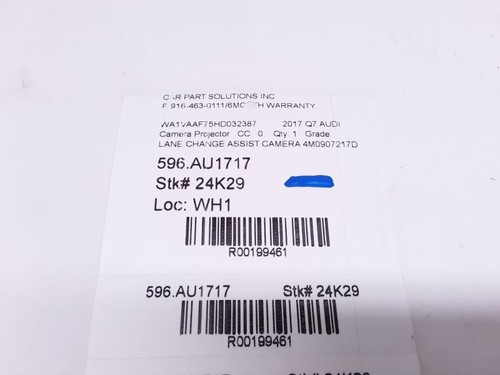 17-19 AUDI Q7 Camera 4M0907217D - Picture 8 of 12