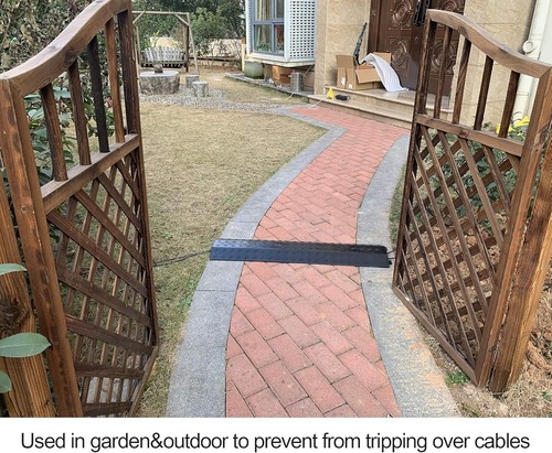 Medium 3 Pack PVC Floor Cord Cover Cable Protector Drop Over Ramp #R025 - Photo 3/5