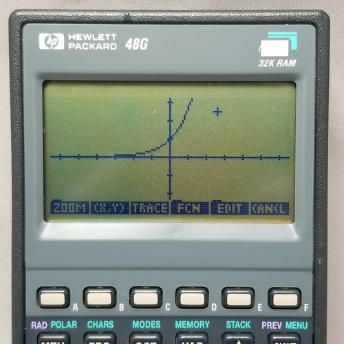Vintage Hewlett Packard HP 48G Graphing Calculator 32K RAM 1993 w/ Case Tested - Afbeelding 2 van 10
