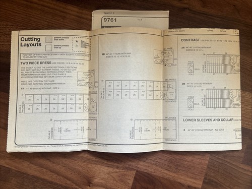 SIMPLICITY #9761 Civil War Era Two-Piece Dress 1850-1860 Size  RR 14-20 UNCUT - Picture 4 of 6