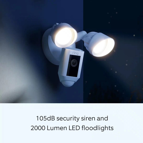 Ring - Floodlight Cam Plus Outdoor Wired 1080p Surveillance Camera - Black - Picture 2 of 6