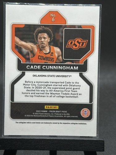 Sale Cade Cunningham RC 2022 Prizm Draft Picks Basketball - Picture 2 of 2