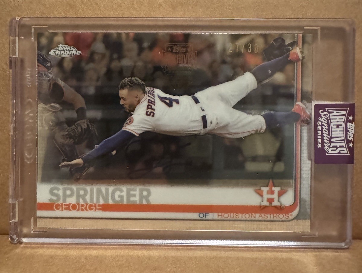 2025 Topps Archive Signature Series  George Springer /30 Auto  Topps Chrome