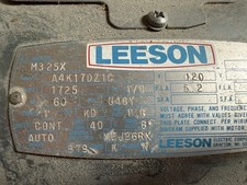 Leeson M3 25x Vacuum Pump 1/3 HP. 120v Continuous Run 1725 Rpm. 1 Phase