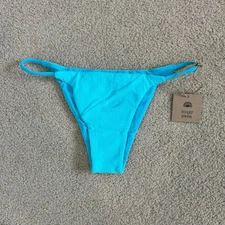 NWT Free People Toast Swim Signature Stitch Bottom in Turquoise Sea Rib Size XS