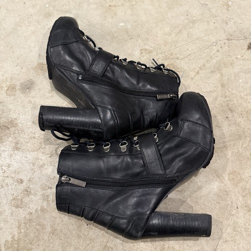 Harley Davidson Motorradstiefel wasserdicht Leder Blockabsatz Schnürung Damen 8 - Bild 7 von 9