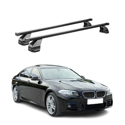 Fix Point Roof Racks Cross Bars for BMW 5 Series F10 Sedan 2011-2016 Steel Black
