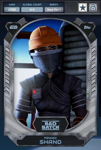 9-Digital Topps Star Wars Fennec Topps Chrome Gear Digital Card READ DISCRIPTION - Picture 9 of 9