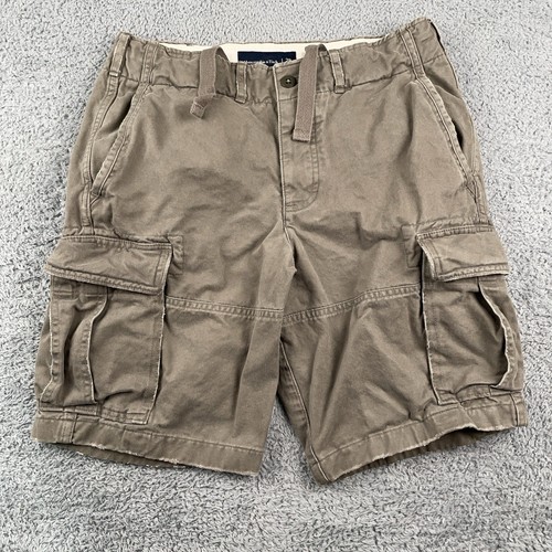 Abercrombie & Fitch Shorts Mens 29 Green Cargo Pockets Y2K Drawstring Casual