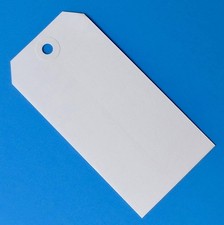 Unstrung Large White Paper Tags - 4 3/4" x 2 3/8" - Box of 100 Blank Hanging ...