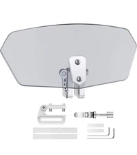 Smoke Motorcycle Windshield Extension Clip-On Adjustable Spoiler Wind Deflector