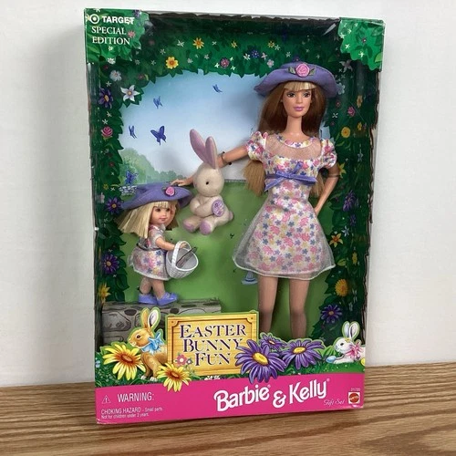 Vintage NIB 1998 Easter Bunny Fun ~ Barbie & Kelly Gift Set Target Special Ed.