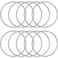 Metallringe Basteln 10 Stück 8cm Silber Deko Traumfänger Makramee Hochzeitskranz