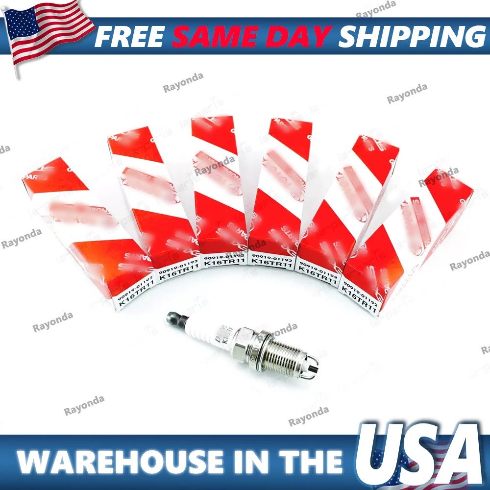 NEW GENUINE TOYOTA TUNDRA 4RUNNER TACOMA SPARK PLUG SET OF 6 90919-01192