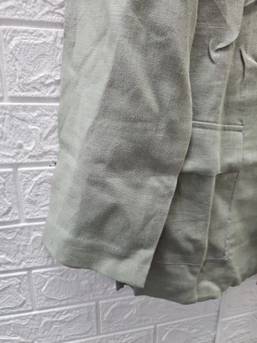 New Black Ficus Men's Linen Jacket Olive Sz M image 3