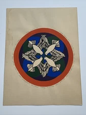 ELLIOTT PINKNEY SERIGRAPH SILKSCREEN SCREEN PRINT DOVES SIGNED AFRICAN AMERICAN