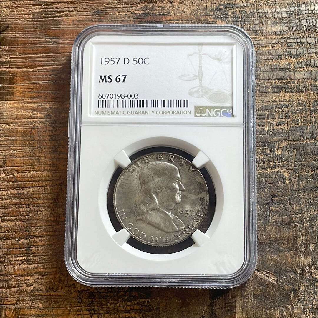 XL50S　AD03　(No.2417) 1957 D 50c Franklin Half Dollar NGC MS67 | eBay