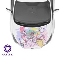 Hello Kitty My Melody Anime Hood Wrap Weatherproof Vinyl Decal 50X60 K