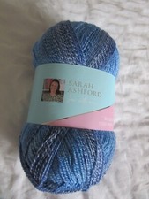 Sarah Ashford Blue Marble Yarn Wool Double Knitting 1 x 300g ball Acrylic xx