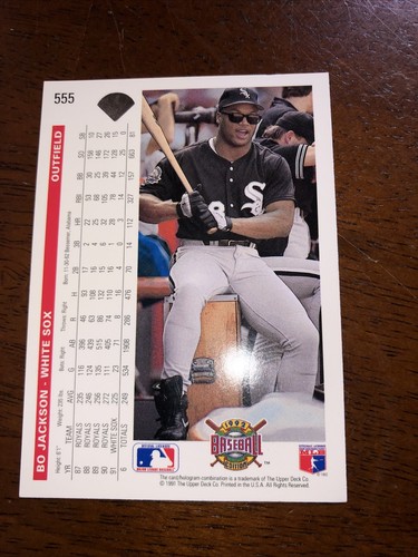Bo Jackson UPPER DECK ‘92 Card# 555 - Picture 3 of 3