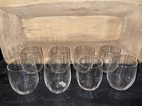 Mikasa Stephanie Clear Optic Ribbed Crystal 4 1/8” Executive Old Fashioneds (8) - Picture 2 of 3