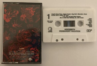 Aerosmith Permanent Vacation Cassette Tape -----RARE COVER!!!