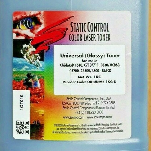 Oki Refill Toner - 1kg Bottle Universal Glossy Black - Picture 2 of 2