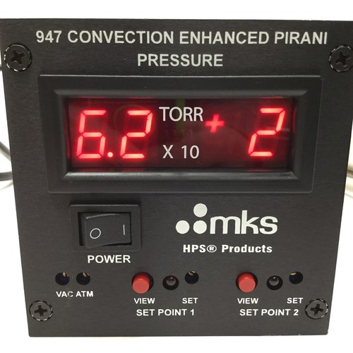 MKS 947-A-120-TR Convection Enhanced Pirani Vacuum Sensor Controller 90-130VAC - Picture 3 of 5
