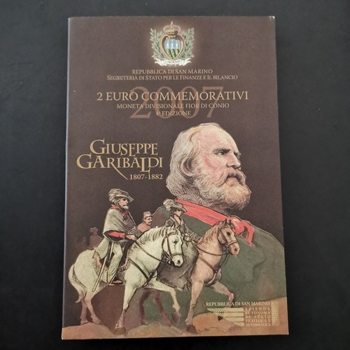 COINCARD COFFRET 2 EURO 2007 GIUSEPPE GARIBALDI SAINT MARIN / SAN MARINO / EUROS - Bild 1 von 5